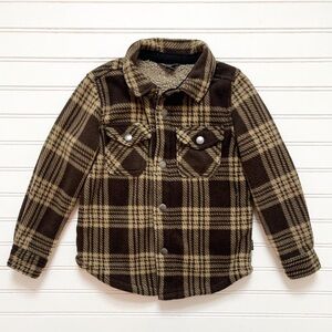 EDDIE BAUER NWOT Sherpa Lined Fleece Plaid Shacket